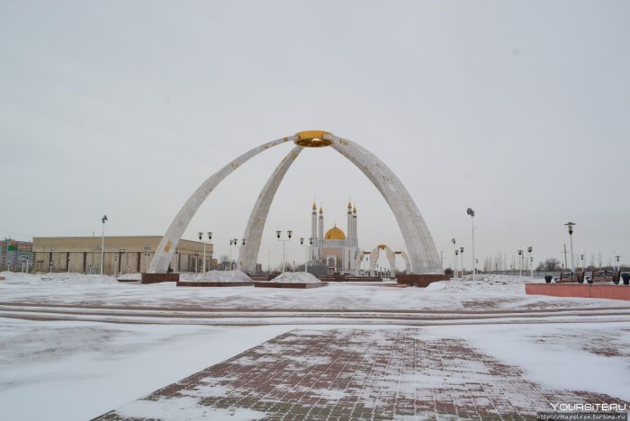 Казахстан город Актобе зима