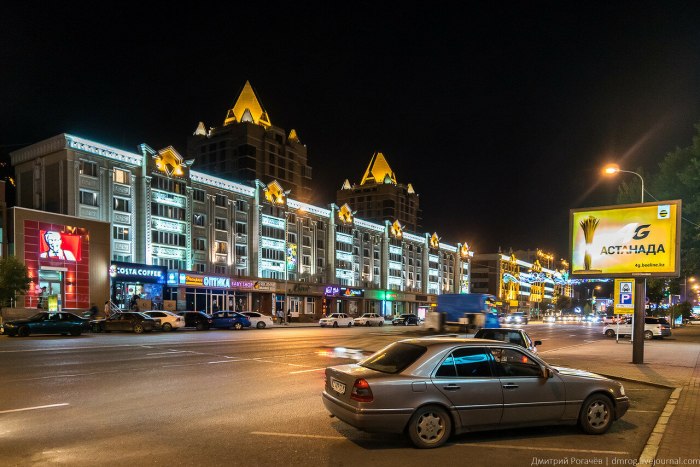 Ночная Астана фото