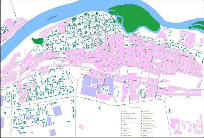 Карта города Кызыла Республики Тыва