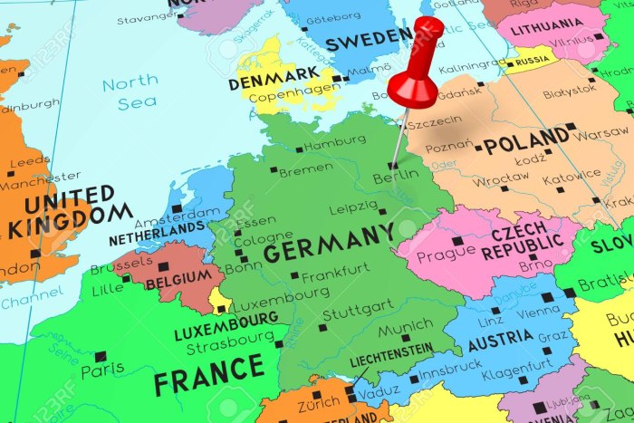 Берлин столица Германии на карте