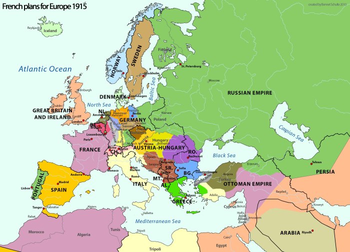 Границы Европы 1914 года карта