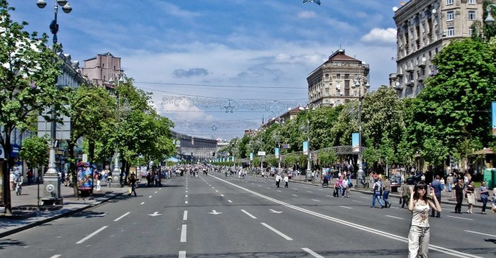 Улица Хрещатик Украина