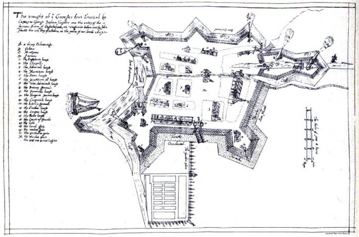 Форт Джеймс 1607 карта