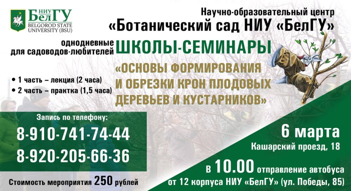 Карта ботанического сада НИУ БЕЛГУ