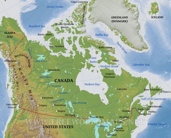 Canada Map Geographic