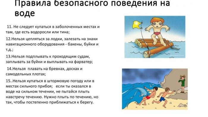 Правила поведения на воде