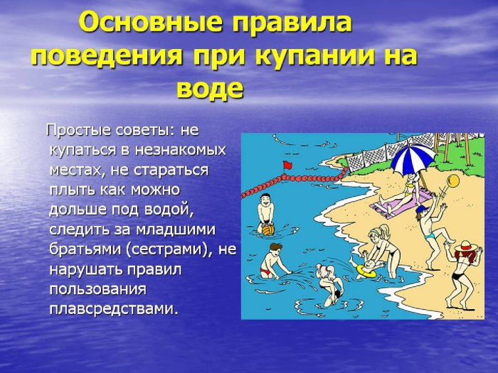 Безопасность на воде презентация