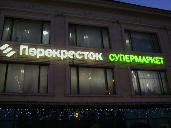 Перекресток вывеска