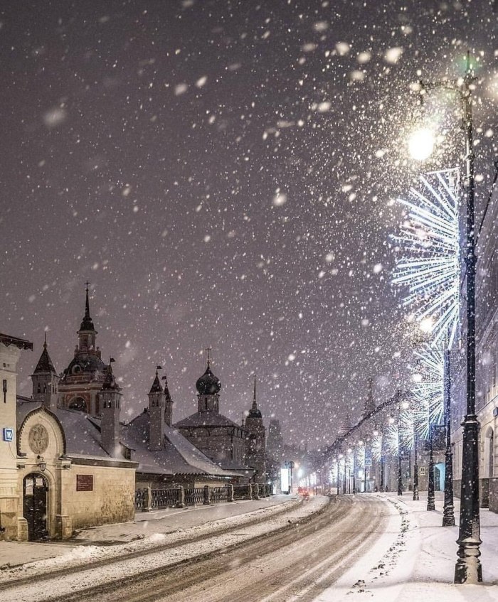 Улица Варварка Москва зима