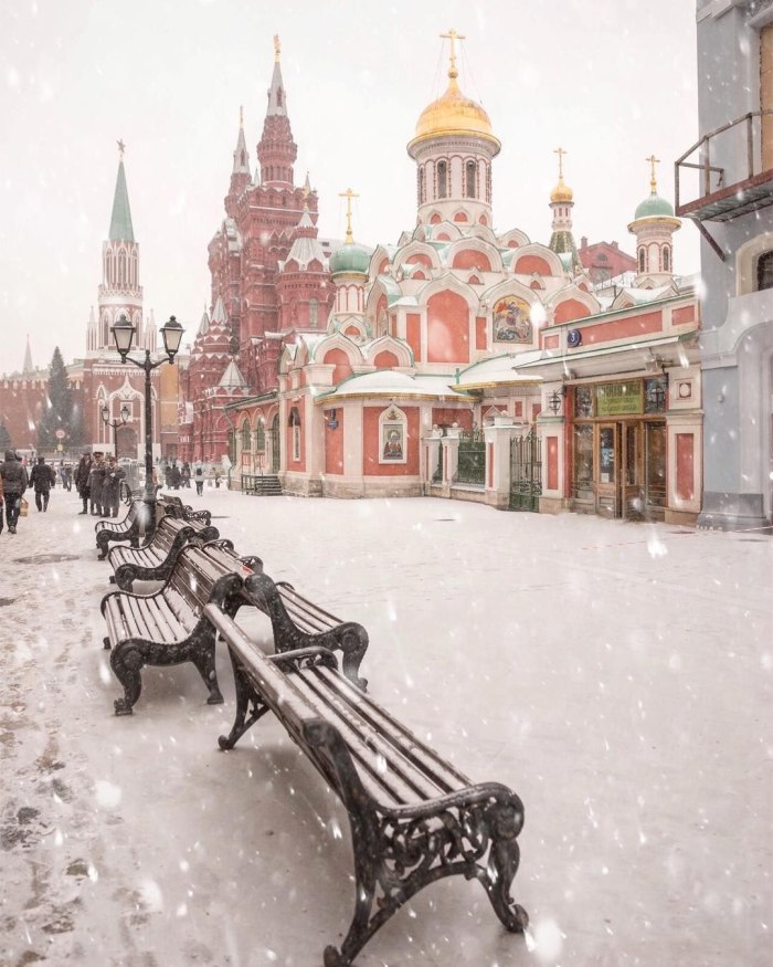 Москва зимой Никольская