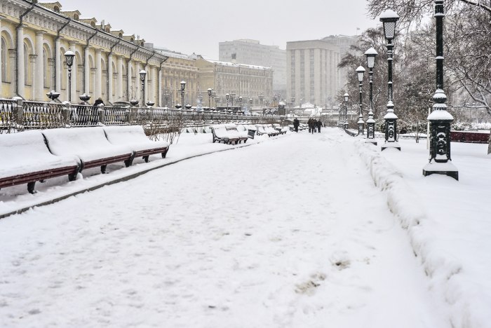 Москва улицы зима