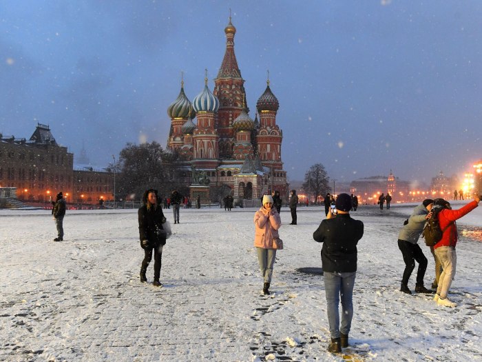 Красная площадь Москва зимой