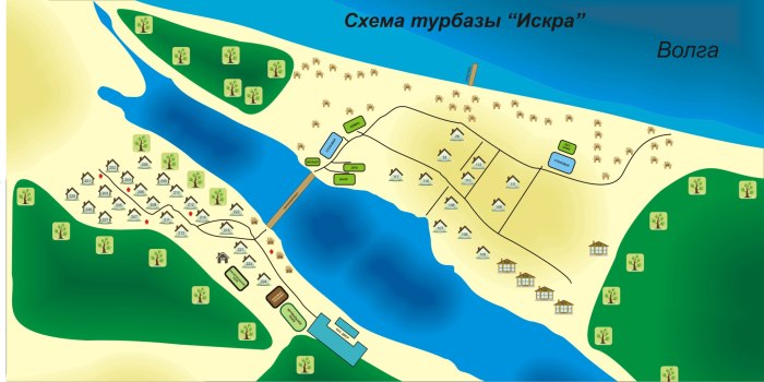 Схема турбазы Искра Самара