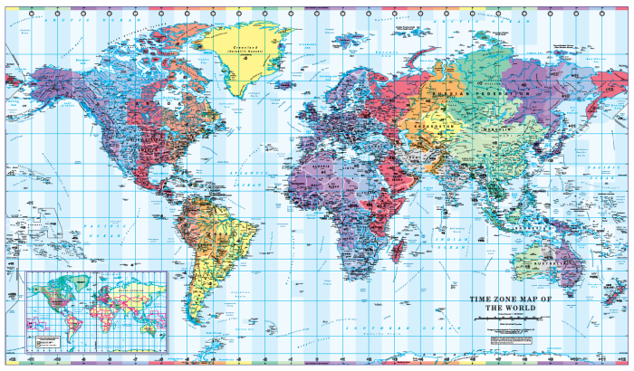 Карта time Zone Map