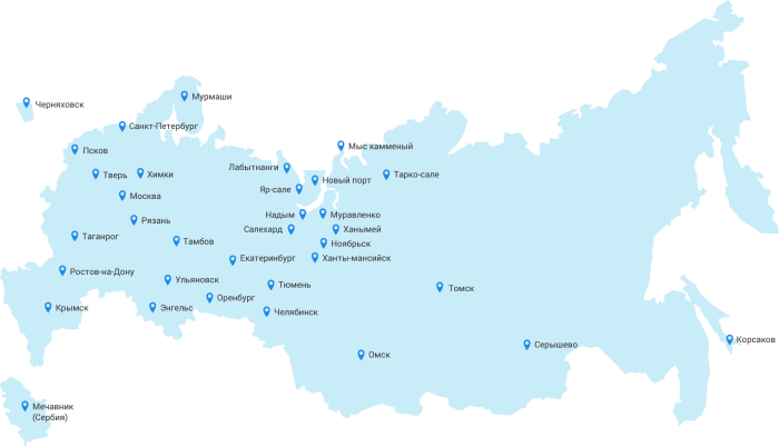 Газпром география деятельности
