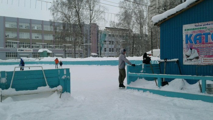 Каток на березовой роще Новосибирск