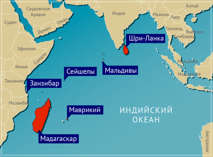 Мальдивы на карте мира