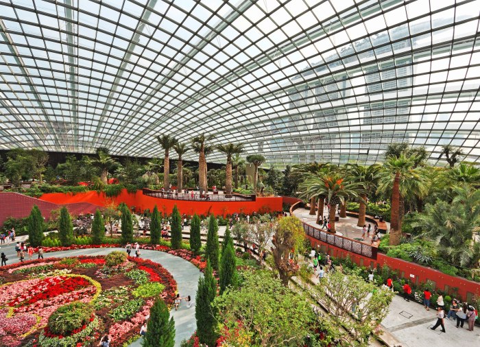 Сингапур, оранжерея 'Flower Dome'.