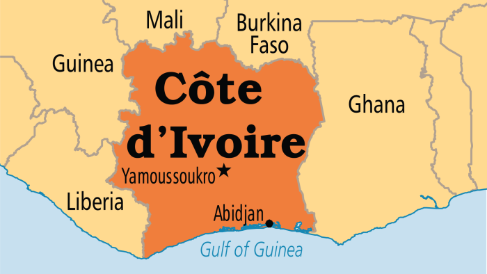 Cote d Ivoire Map