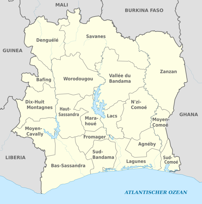Côte d’Ivoire on the Map