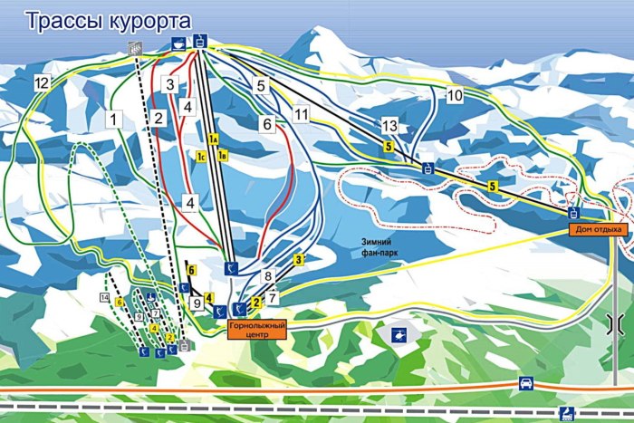 Абзаково горнолыжный курорт схема трасс
