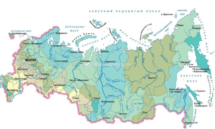 Карта России с реками карта России с реками