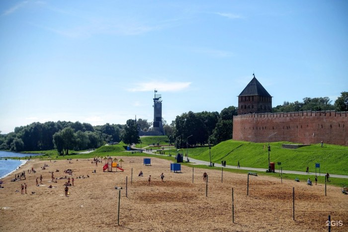 Кремлевский пляж Великий Новгород