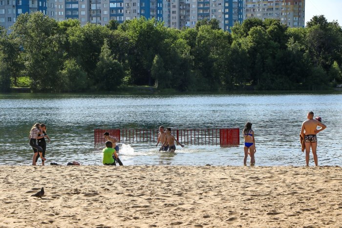 Пляж в Нижнем Новгороде на Волге