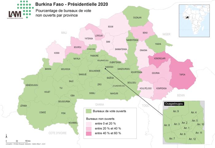Burkina Faso физическая карта