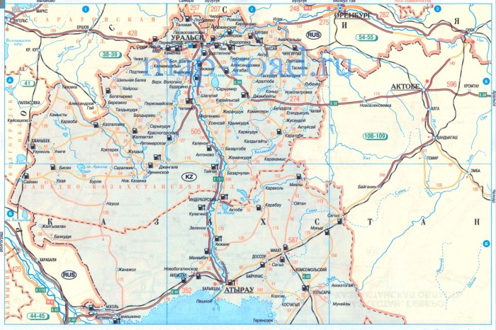 Актобе город в Казахстане на карте