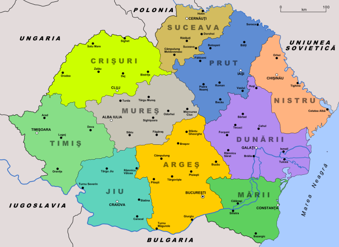 Территория Румынии с 1918 по 1940