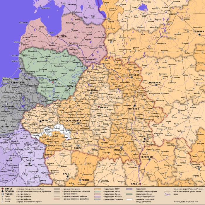 Белостокская область белорусской ССР 1939