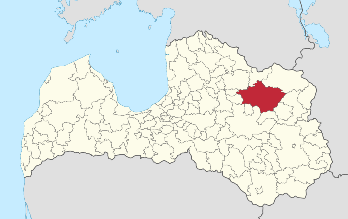 Gulbenes на карте Латвии