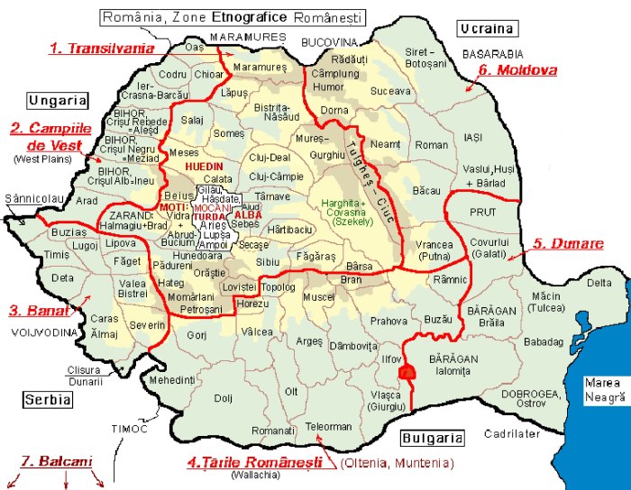 Карта народов Румынии