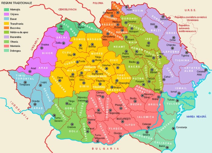 Экономическая карта Румынии