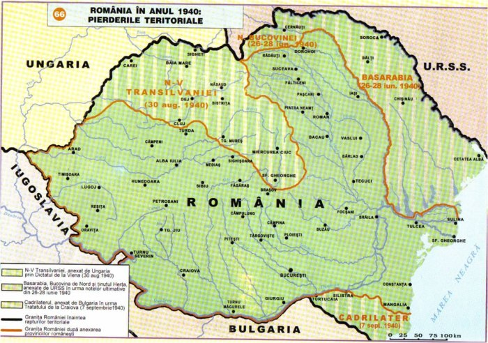 Карта Румынии до 1940