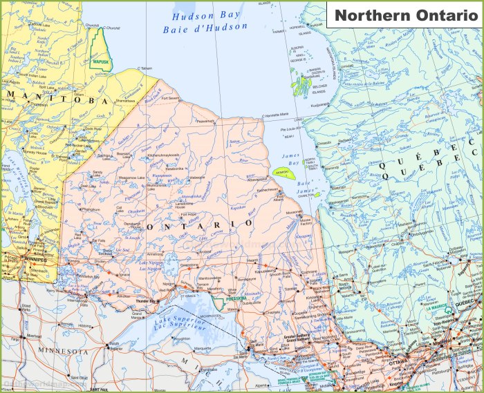 Ontario Canada на карте