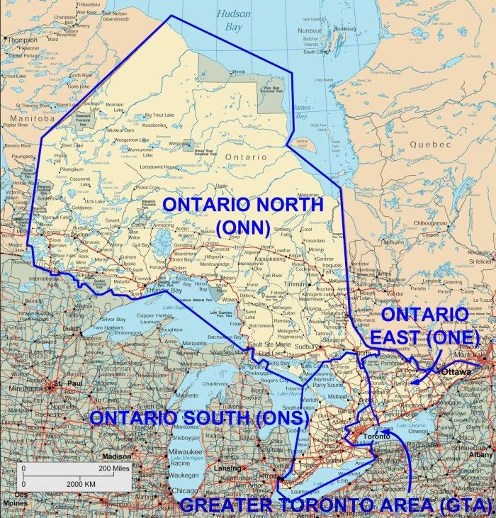 Ontario Canada на карте