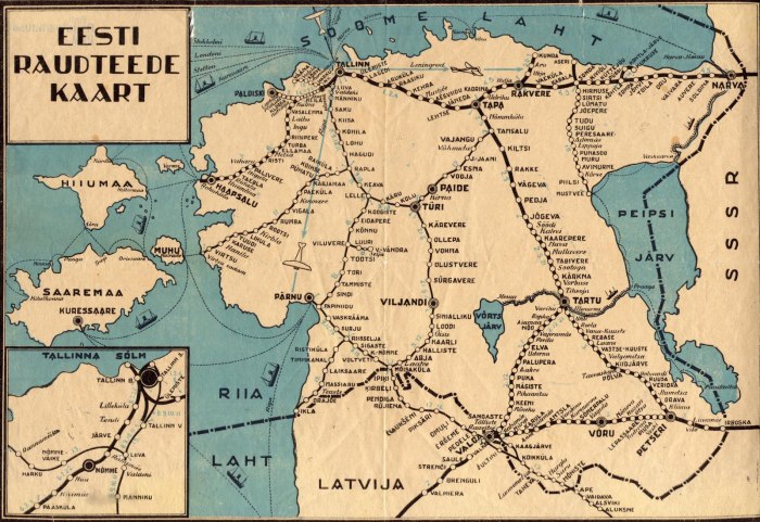Старая карта Эстонии