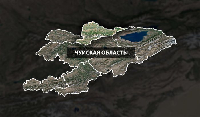 Карта Таласской области Кыргызстана