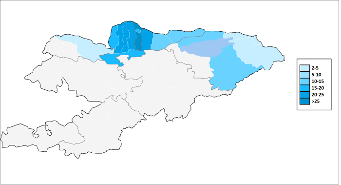 Этническая карта Киргизии