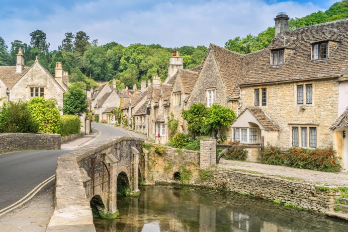 Деревня Cotswold замка Combe