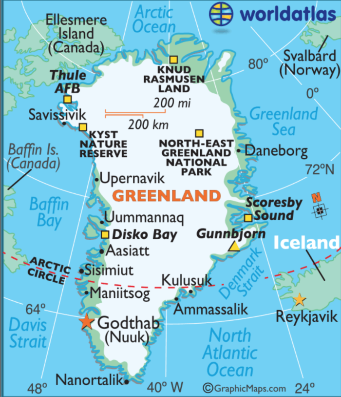 Greenland на карте
