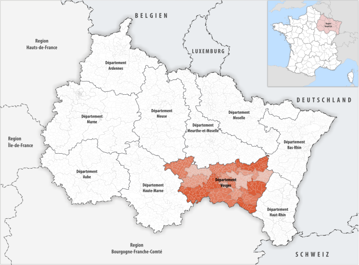 Grand est Вогезы карта