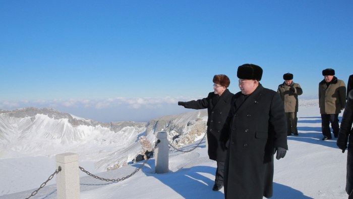 Ким Чен Ын на горе Пэкту