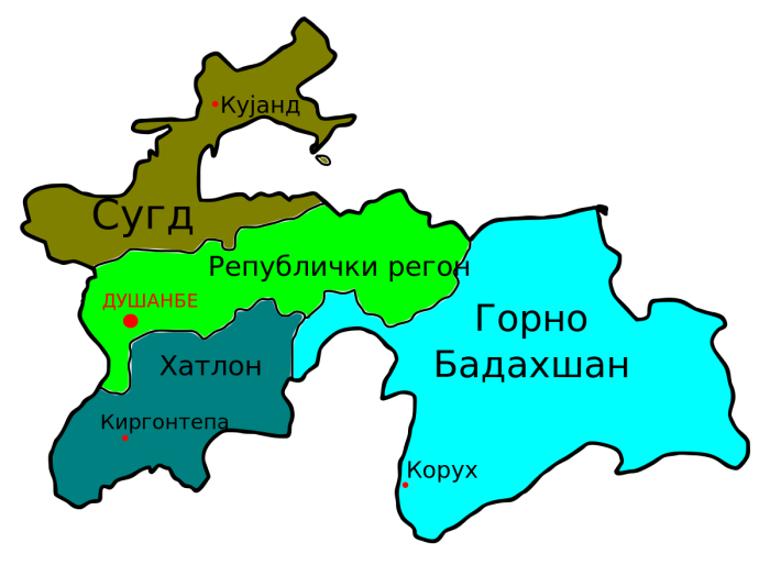 Таджикистан карта Таджикистан