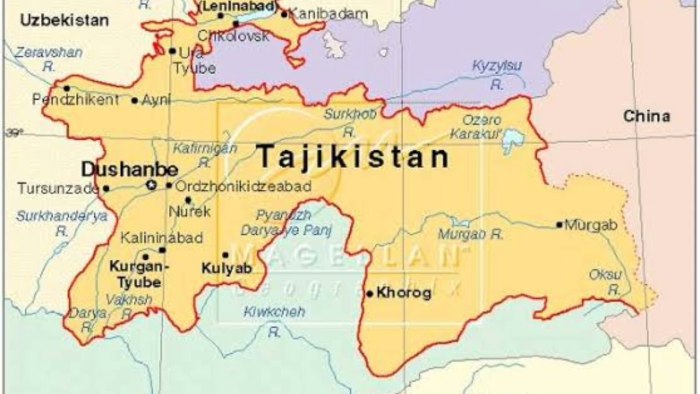 Карта Республики Таджикистан