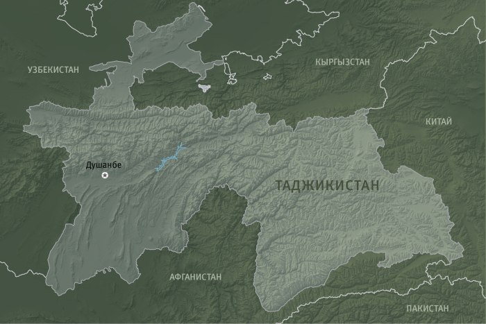 Карта Республики Таджикистан