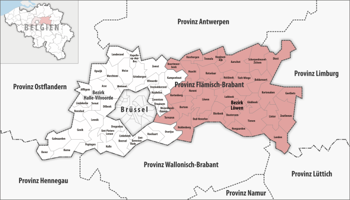 Карта Фламандский Брабант