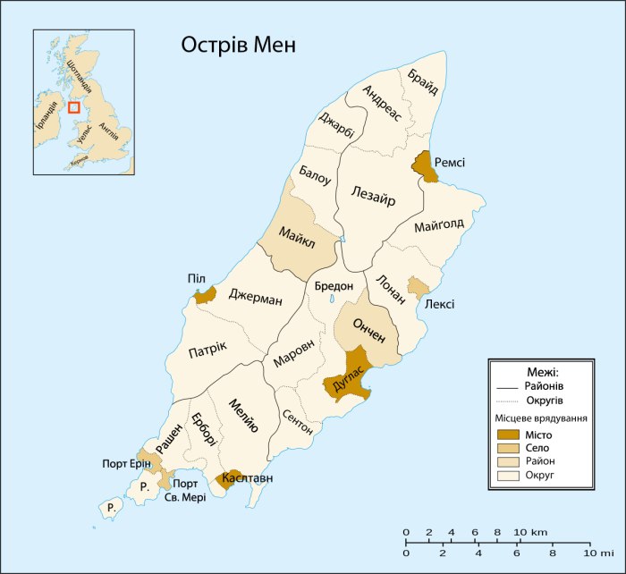 Isle of man на карте
